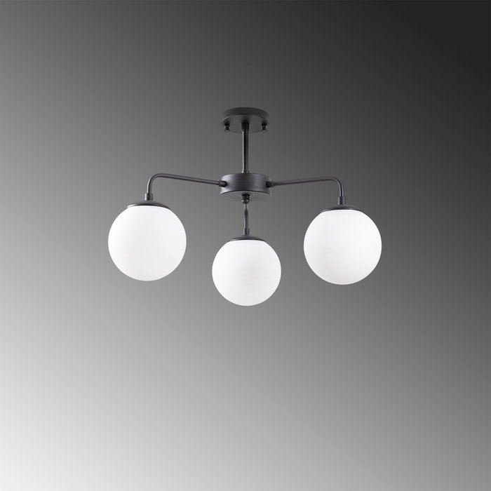 Opviq Lámpara de araña Viran - 11006 Negro y Crema